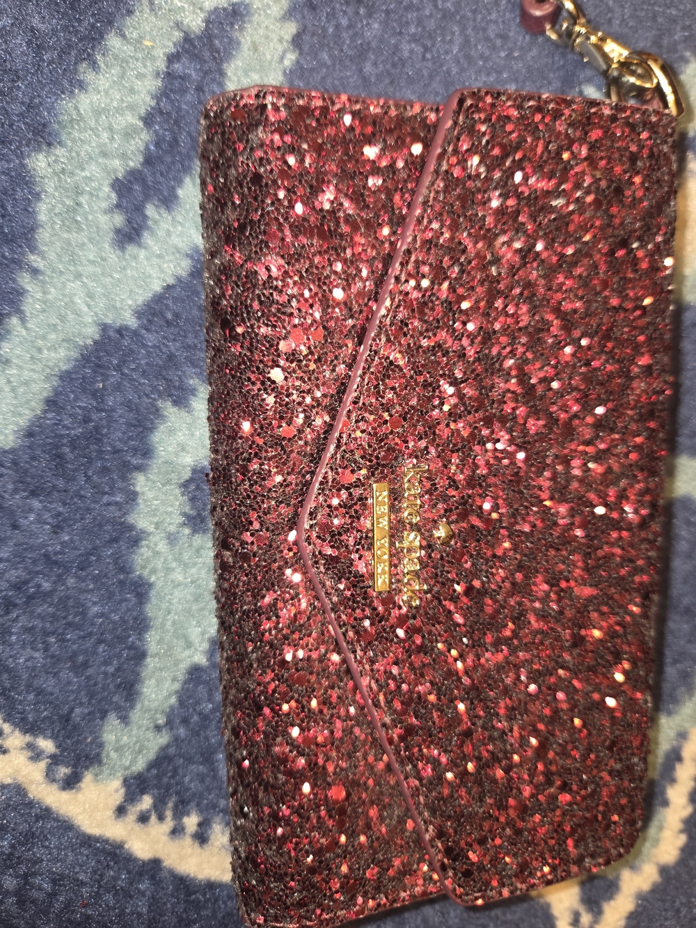 Kate Spade Women Jeans - Glitter Burgundy Wallet